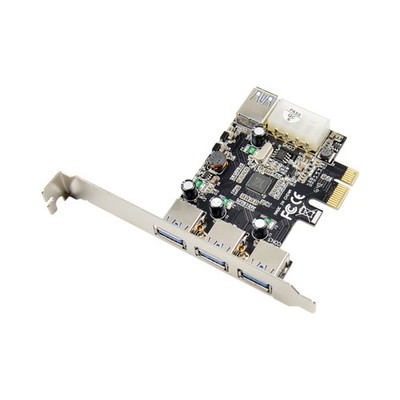 PCIe x1 VL805 4 USB 3.0 5Gbps Expansion Adapter Card Industrial Sever Controller