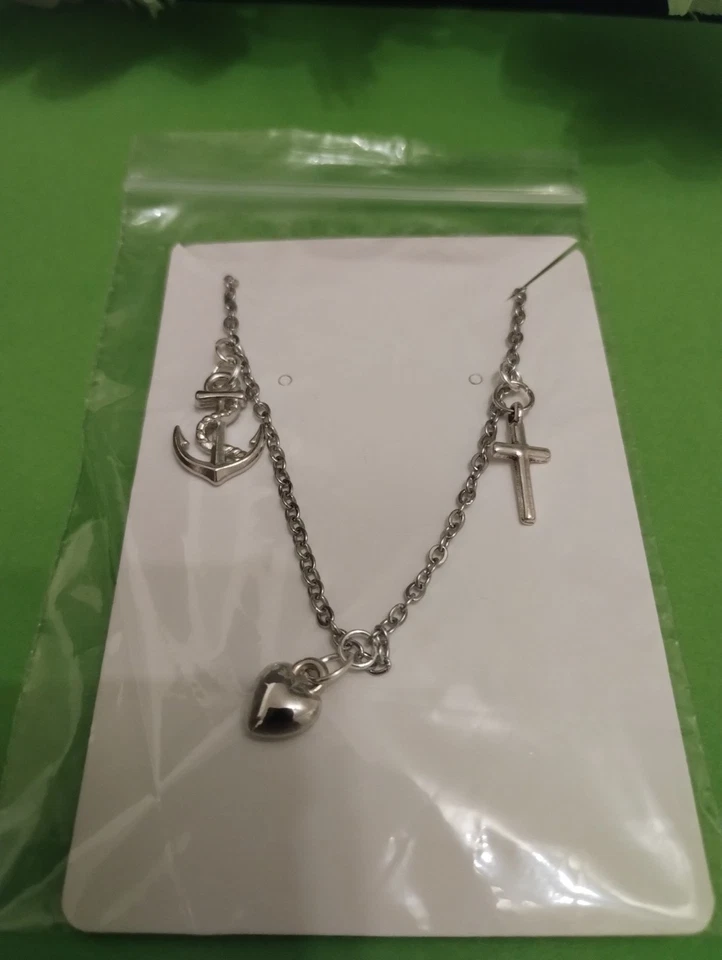 Wunderschönes Armband Glaube Liebe Hoffnung  18+5 Cm Lang - Bild 3 von 3