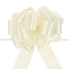 20pcs 5 Inch Large Pull Bow Big Gift Wrapping Bows Ribbon Cream White