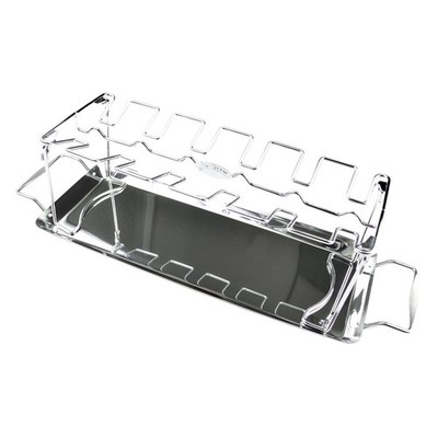 Jim Beam Edelstahl 12 Chicken Wing Grillgestell mit Untersetzer, Drumstick