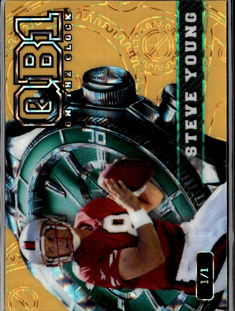 Steve Young 2024 Wild Card QB1 on the Clock GOLD 1/1 San Francisco 49ers