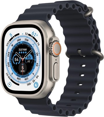 Apple Watch Ultra 49mm Titanium A2684 Black Silicon Ocean Band, TOP Zustand