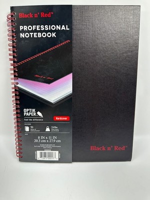 Black n' Red Notebook, Business Journal, 11'' x 8-1/2'', 70 Sheets, Ruled, Opti...