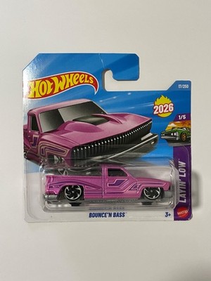 Hot Wheels Bounce N Bass Pink Pickup  17/250 1/5 Layin Low 2026