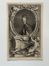 Antique Engraving Algernon Percy, 10th Earl of Northumberland, 4th Baron Percy