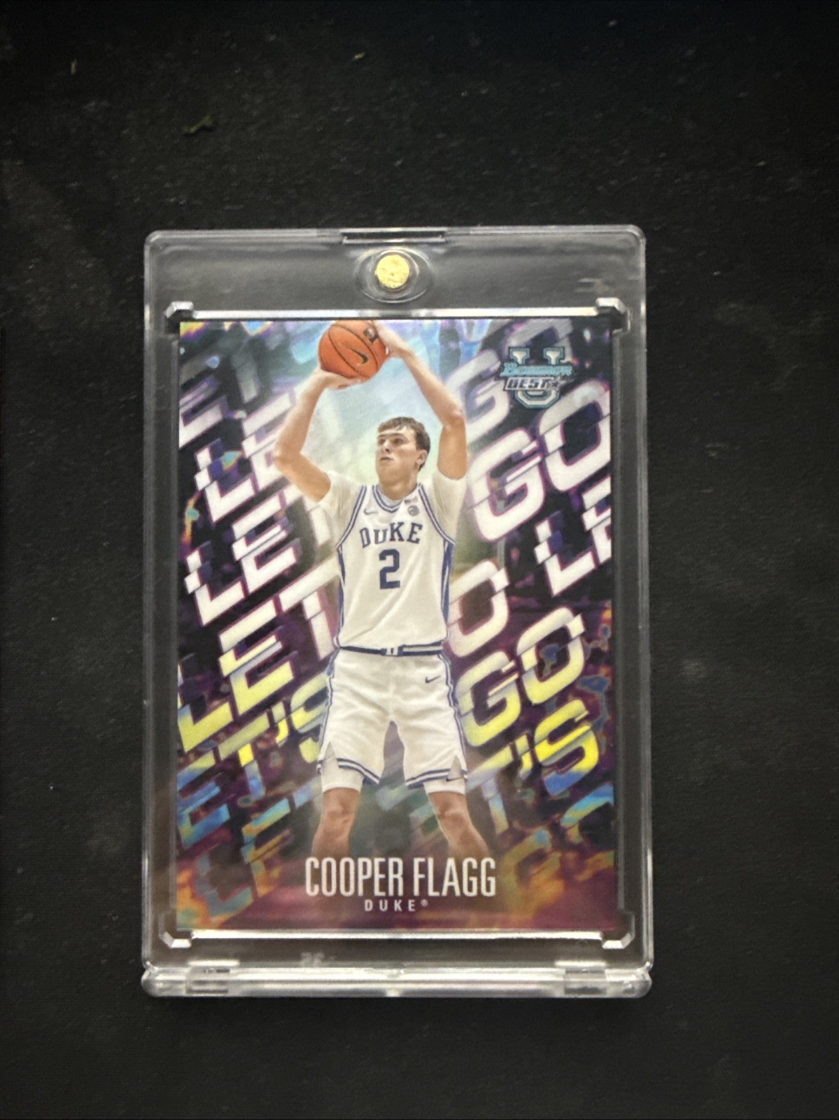 2024-25 Bowman University Best - Cooper Flagg Let’s Go Case Hit SSP LG-1 Duke
