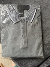 2 XL Men’s Polo long sleeve Shirt From Hugo Boss Featuring A Stylish Grey 