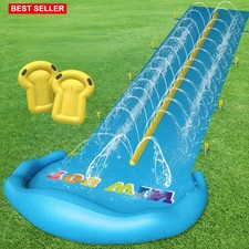 Water Slide Inflatable Backyard Durable Large Double Lane Kids Adults Playground