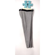 Talbots Soho Ankle Pants womens size 10 gray black, white Houndstooth pull on