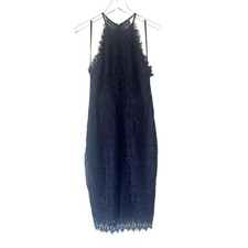 ASOS NAVY LACE MIDI DRESS SIZE US 8 NWT 