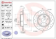 2x Bremsscheibe XTRA LINE - Xtra BREMBO 08.B347.4X für MERCEDES KLASSE W176 W246 2x Bremsscheibe XTRA LINE - Xtra BREMBO 08.B347.4X für MERCEDES KLASSE W176 W246