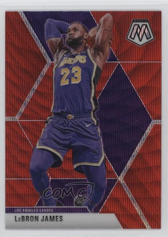 2019-20 Panini Mosaic Tmall Red Wave Prizm LeBron James #8 1qg1
