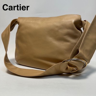 O96 Extreme Cartier Trinity Leather Beige Shoulder Bag