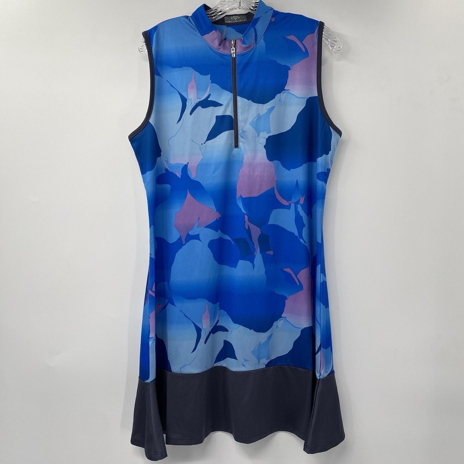 Dress Womens Medium Blue Sea Star Floral Opti-dri Upf 50 Nwt