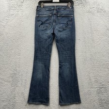 American Eagle Womens 90s Bootcut Jeans Size 4 Stretch Denim Blue Distressed