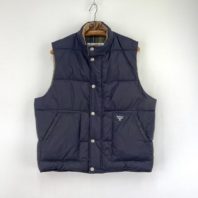 Barbour Baffle Gilet Mens Medium Blue Quilted Padded Puffer Body