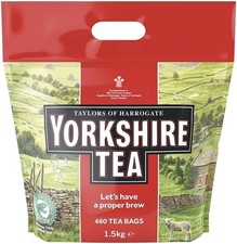 Taylors Of Harrogate Yorkshire Tea Bags 480 Tea Bags  1.5 Kg 0.04 per strip