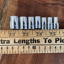 Vintage Craftsman 1/4" Drive 1/2" to 1/4" Shallow Socket 6 Point Model G USA