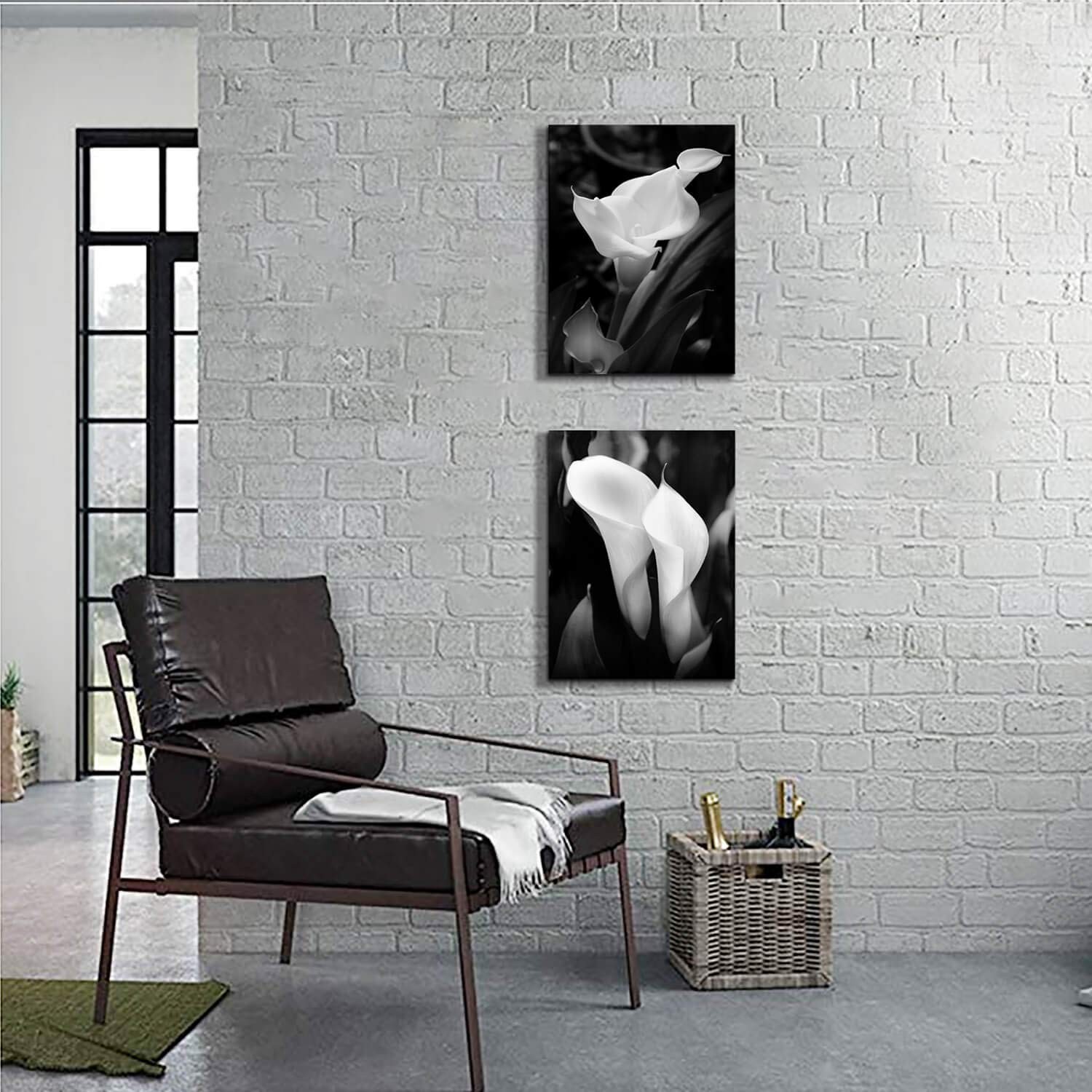 Calla Lily Flower Wall Art: Lilies on Black Background Photographic Print on ...