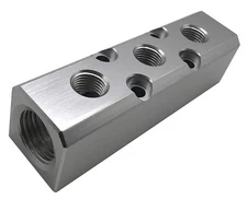 3 Way Pneumatic Manifold Air Distribution Block, Compressed Air Manifold Pneu...