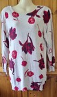 The COLLECTION Debenhams  Women's TOP Size 14 Red Flower Pattern