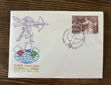 Poland First Day Cover FDC 1963 Stamp Day Love Letter Cachet