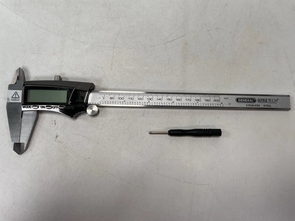 General Tools Digital/Fraction Electronic Caliper, 0-8 Inches, Stainless Steel - Image 4 of 4