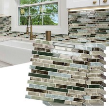 MOONFUN Thicker Design Peel and Stick Tile Backsplash,10 Sheet of 12 x 12 3D ...