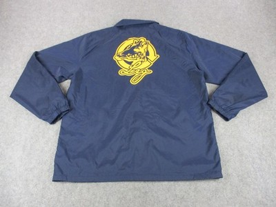 Lifted Research Group LRG Jacket Mens 2XL Blue Bomber Lined Windbreaker Giraffe
