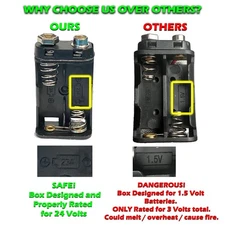 24V Mod Active Guitar bass Pickup Battery Pack 24 Volts For EMG Fluence FREESHIP