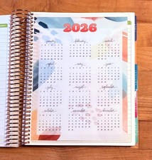 Yearly Calendar 2026-27 Dashboard 4 use with Erin Condren Life Planner