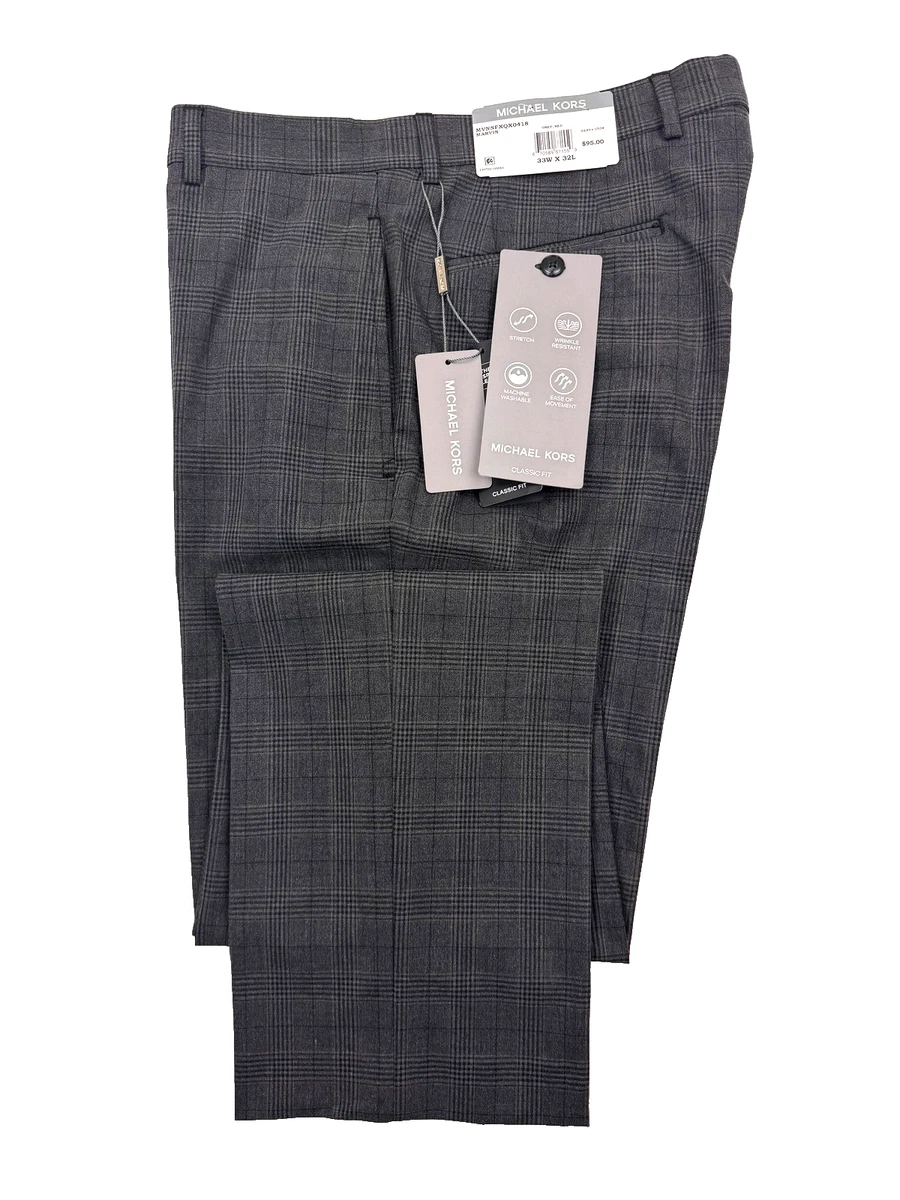 michael kors men's classic fit performance dress pants MICHAEL KORS CHARCOAL GREY SUIT SEPARATES PANT  Miltons