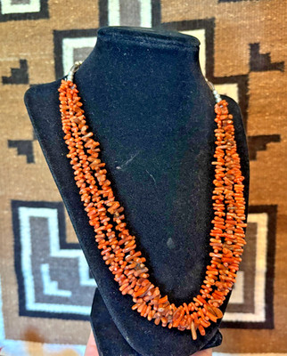 Coral Necklace Kewa Santo Domingo Pueblo Native American Jewelry