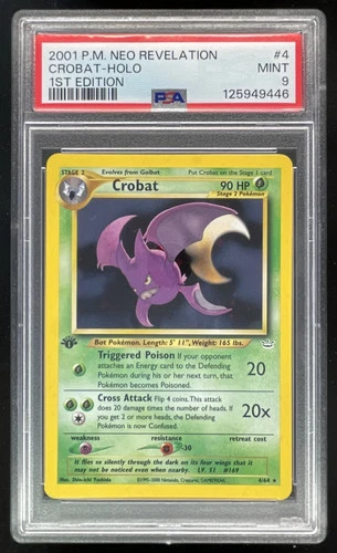 2001 Pokemon Neo Revelation 1st Edition #4/64 Crobat Holo PSA 9