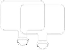 TACOMEGE 2pcs Transparent Phone Tether Tabs for Clear Cases, Cell