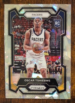 2023-24 Panini Prizm Oscar Tshiebwe RC #292 Ice Prizm Indiana Pacers