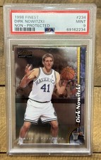 1998 Topps Finest Dirk Nowitzki Rookie Card PSA 9