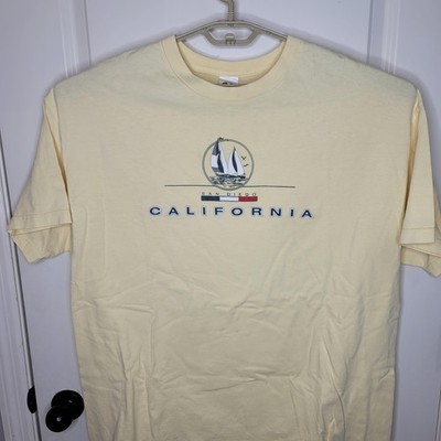 San Diego California Shirt Mens 2XL Yellow Sailboat Nautical Graphic Alstyle