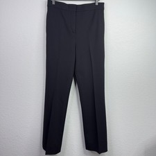 Valentino Pants Womens 40 Black Tailored Slim Straight Italy Designer Minimalist