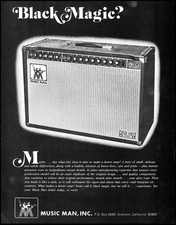 1977 Ernie Ball Music Man 212-HD amp original vintage b/w advertisement ad print