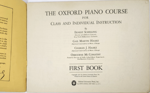 The Oxford Piano Course for Class and Individual Instruction - PRIMER libro (1927) - Imagen 3 de 7