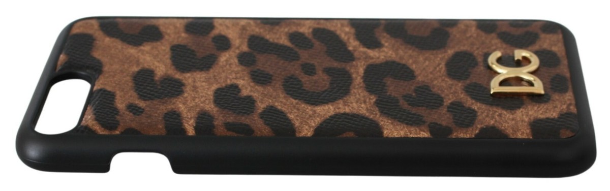 DOLCE&amp;GABBANA - dolce&amp;gabbana iphoneケース iphone8 DOLCE & GABBANA Phone Case Cover Brown Leopard DG Logo