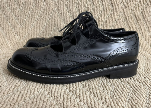 MARC JACOBS THE GHILLIE SHOES BLACK SIZE 40 - Picture 3 of 9