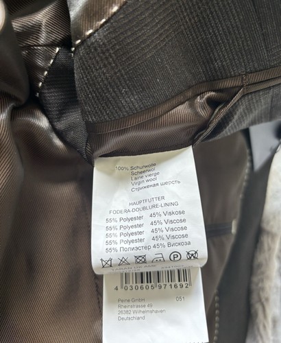 New Barutti 38 Regular EU 48 32 Waist 100% Virgin Wool Grey Brown Check Suit - Picture 12 of 12