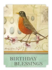 A Cheerful Song Birthday Cards " Birds ", Box of 12  PREMIUM cards & Envelopes