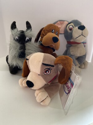 and Trusty Mint with Tags Jock Retired Disney Lady and the Tramp Complete Set of 4 Plush Bean Bag Dolls Including Tramp Lady
