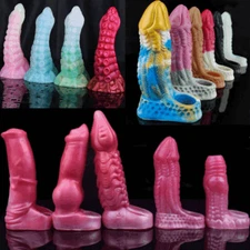 Colorful Male Sex Toy Dragon Penis Extender Sleeve Fantasy Cock Sheath Silicone