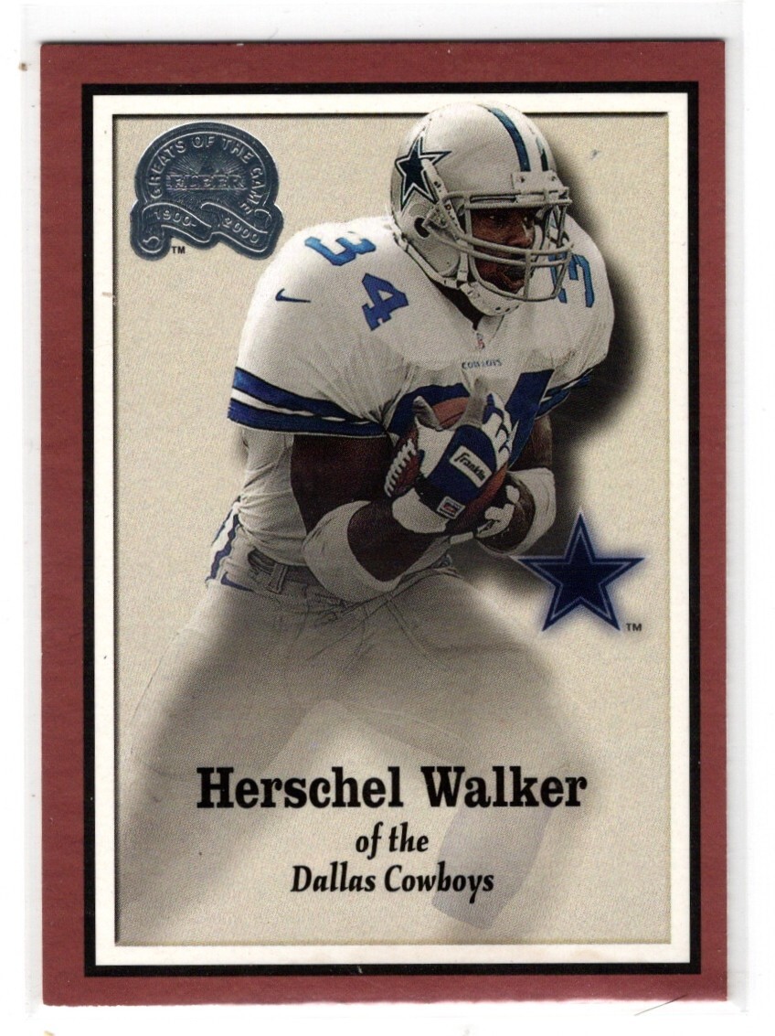 HERSCHEL WALKER  COWBOYS  2000 FLEER GREATS OF THE GAME #48