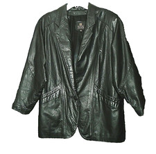 BYRNES  BAKER WOMENS LEATHER JACKET - BLACK - MEDIUM - MINT CONDITION