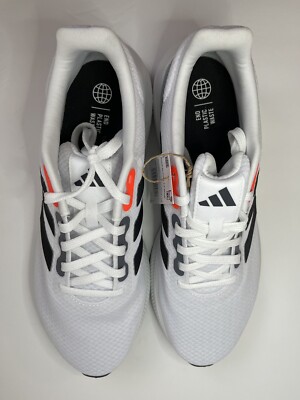 Size 9.5 - Adidas Runfalcon 3.0 TR Wide White Black Orange  display picture 3